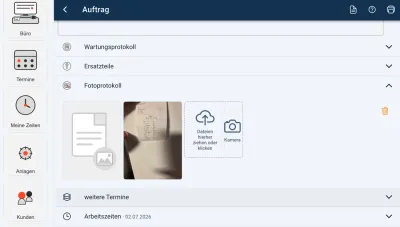 Fotoprotokoll in serviTherm